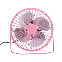 USB Mini Fan Desktop Cooler Fan Quiet Fan Metal Fan for Office and Home Use (Black)