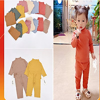 combo 3 bộ dài tay cổ cao cho bé trai và gái