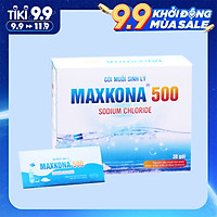 Hộp muối sinh lý súc họng, rửa xoang mũi nhập khẩu New Zealand cho bé và người lớn Maxkona 500| hỗ trợ điều trị viêm mũi, viêm họng, sổ mũi, viêm mũi dị ứng, viêm xoang (30 gói)