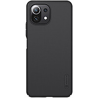 Ốp lưng cho Xiaomi Mi 11 Lite Nillkin dạng sần đen - Hàng nhập khẩu