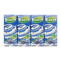 Lốc 4 Hộp Sữa Chua Uống Yomost Hương Bạc Hà Việt Quất 170Ml