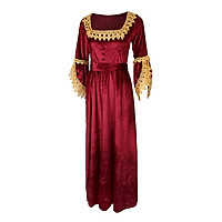 Women Retro Medieval Victorian Ball Dresses Renaissance Maiden Costume Flare Sleeve Swing Dress