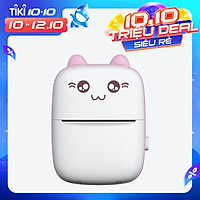 Máy in nhiệt mini bỏ túi cáp USB kèm giấy in nhiệt