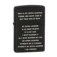Bật Lửa Zippo 24710 - Bật Lửa Zippo Classic Black Matte Zpp Creed