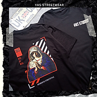 Áo thun tay lỡ form rộng YAS STREETWEAR phông unisex nam nữ, áo thun cotton100% phong cách streetstyle HÌNH IN KO TRÓC