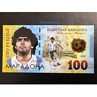 Tiền lưu niệm Diego Maradona polymer cao cấp, có bảo an phát sáng, kèm phơi bảo quản tiền