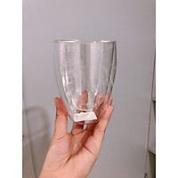 Ly cốc thủy tinh 2 lớp cách nhiệt trơn trong suốt (Chọn kích cỡ)