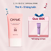 Kem chống nắng Tone-up, quang phổ rộng Okame Brightening UV Shield Sunscreen SPF 50 PA++++ 50ml