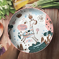 Set Bát Đĩa Chén Dĩa Sứ Hươu Hồng Bát Ăn Cơm, Tô Sứ Decor Dễ Thương