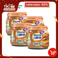 Combo 4 lọ Pate gà tây và gan FrutoNyanya 80g/lọ