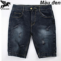 Quần short jeans nam vải dày mềm mịn không nhăn hông bay màu mặc thoải mái có nhiều size 50-70kg