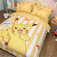 Bộ Chăn Ga Gối Cotton Magic Pikachu