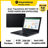 Laptop Acer TravelMate TMB311 31 P49D N5030/4GB/256GB/11.6"/Win11/(NX.VNFSV.005)/Đen - Hàng chính hãng