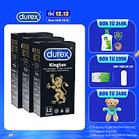 Bộ Bao Cao Su Durex Kingtex 3 Hộp 12 Bao