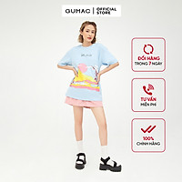 Áo thun UNISEX tay lỡ in đồi núi cá tính GUMAC ATB550