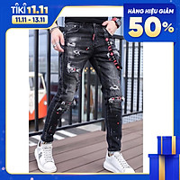 Quần jean nam chất jean xịn Julido, Phối rách mẫu mới form đẹp tôn dáng không quá ôm mẫu Top09