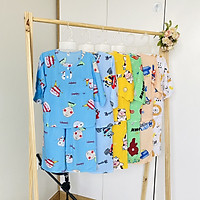 Set 3 bộ quần áo đồ ngủ bé trai Tole, lanh tay dài mềm, mịn, mát TomTom Baby, hàng Việt Nam chất lượng