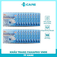 Combo 20 Hộp Khẩu Trang Y Tế 4 Lớp Kháng Khuẩn FAMAPRO VN95 Cao Cấp Chống Bụi Mịn An Toàn Sức Khỏe Hộp 10 Cái