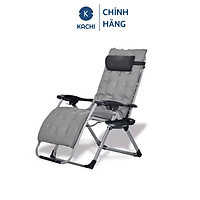 Ghế xếp thư giãn cao cấp kèm đệm Kachi MK232 - Ghế xếp thông minh văn phòng - Trọng tải 300kg