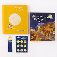 Set sách trung thu Đủng Đỉnh Trăng Đi sách thơ kết hợp âm nhạc kèm sticker, bookmark cho bé 0-3 4-6 tuổi