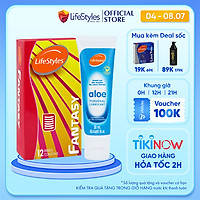 Combo Bao Cao Su LifeStyles Fantasy Có Gân Ngang Cao Cấp 12 bao + Gel Bôi Trơn Tinh Chất Lô Hội LifeStyles Aloe 50ml