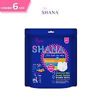 Combo 6 gói băng vệ sinh ban đêm dạng quần SHANA 2 trong 1 tiện lợi
