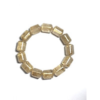 Vòng tay lu thống đá thạch anh tóc vàng 12mm - HANMYNGHE tặng kèm hộp gấm + dây dự phòng