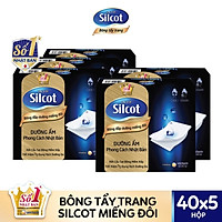 Bộ 5 Bông đắp dưỡng Silcot miếng đôi hộp 40 miếng
