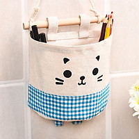 Multi-layer Fabric Storage Hanging Bag Door Concise Cute Hanging Bag Wall Hanging Storage Bag
