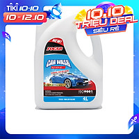 Nước rửa xe bọt tuyết đậm đặc Car Wash Foam FOCAR 4L - dưỡng bóng bảo vệ màu sơn, tỷ lệ pha 1:70 siêu tiết kiệm, hệ chất dưỡng bóng vỏ sơn Polymer kép, PH trung tính