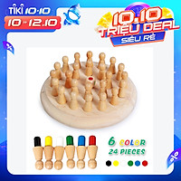 Đồ chơi thông minh dành cho trẻ em đầy màu sắc mô phỏng cờ vua trí tuệ Children's Intelligent Toys Colorful Memory Chess Wooden