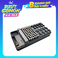 Hộp Trữ Pin Kiểm Tra Được Trạng Thái Pin Dành Cho Pin Aaa, Aa, 9V, C, D Và Pin Nút - Đen