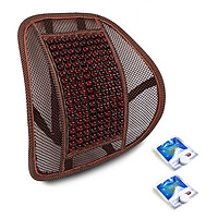 Đệm ghế tựa lưng Ô tô hạt gỗ TD - HG443 cao cấp - Hàng Chính Hãng - quà tặng 2 viên sủi rửa kính