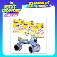 Combo 3 gói tã dán Unidry XL62 tặng xe chòi chân con ong phát đèn nhạc VBCare 052