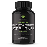 Nobi Nutrition Green Tea Fat Burner - Green Tea Extract Supplement with EGCG - Diet Pills, Appetite Suppressant, Metabolism & Thermogenesis Booster - Healthy Weight Loss for Women & Men (60 Capsules)
