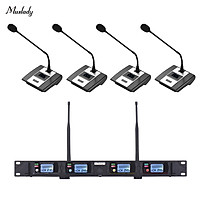 Micro Hội Nghị Không Dây D2 4 Kênh Không Dây Muslady & Ăngten (6.35mm)
