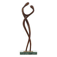 Tooarts Embrace Couple Abstract Brass Sculpture Exquisite Handcraft Home and Office Onaments Modern Art Decoration Gift
