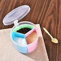 3 in 1 Jar Condiment Storage Seasoning Bottle Container Kitchen Salt Pot