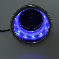 Blue LED Stainless Steel Cup Holder - 1 Piece Car Bottle Cup for Auto Vehicle, Luminous Movable Drink Base with Drain for Car Boat Marine