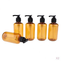 10pcs Empty Pump Shampoo Lotions Container Refillable Body Wash Gel Bottles