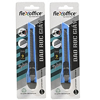 Bộ 2 Dao rọc giấy Flexoffice FO-KN01B