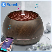 Máy Xông Tinh Dầu Có Loa Bluetooth Kết Nối Với Điện Thoại Nghe Nhạc Cực Hay, Máy Khuếch Tán Tinh Dầu Cho Phòng Lớn Thể Tích 1000ML, Có Remote Điều Khiển Từ Xa và Đèn LED Biến Đổi Màu Cực Đẹp