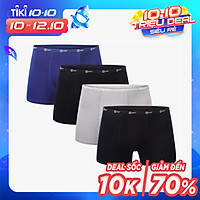 Combo 4 quần lót nam Boxer sợi cạp 1cm sợi tre tự nhiên mềm mịn thấm hút mồ hôi, co giãn 4 chiều MRM Manlywear (3 màu)