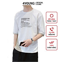 Áo thun nam tay lỡ form rộng, áo phông nam chất vải cotton phối 2 màu siêu đẹp