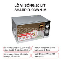 Lò vi sóng 20 lít Sharp R-203VN-M