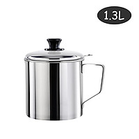 1.8L Thép Không Gỉ Lọc Dầu Nồi Dầu Xỉ Tách Dầu Dụng Nồi Đựng Bình Lưu Trữ Có Thể Vật Dụng Nhà Bếp Lọc