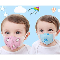 Set 5 Khẩu Trang Kháng Khuẩn Chống Bụi Cho Bé Loại Dày Size 0-3 tuổi (Màu Ngẫu Nhiên)