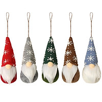 Snowflake Striped Knitted Hat Doll Faceless Doll Christmas Tree Decorative Hangings Christmas Supplies