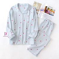Pijama Sau Sinh (Vải Xô nhật) Mặc hè cực mát W06