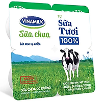 Sữa chua Vinamilk 100% sữa tươi CĐ 100g*4 - 16829